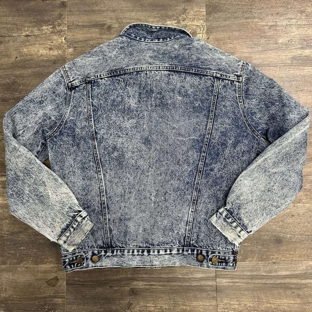 Vintage Georges Marciano‎ Guess Denim Trucker Button Jacket Size Medium USA ACID